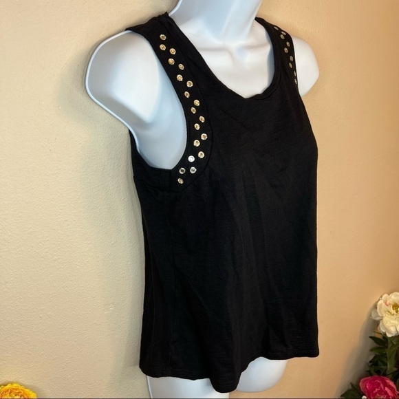XS A.n.a Black Gemstone Accent Tank Stretch Women’s Extra Small 0 2 - Picture 4 of 8